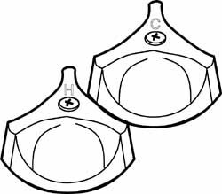 Faucet Handles; Type: Faucet Handles ; Style: CP Handles (L,K) ; For Manufacturer: CP ; For Manufacturer's Number: F16795/7 ; PSC Code: 4510